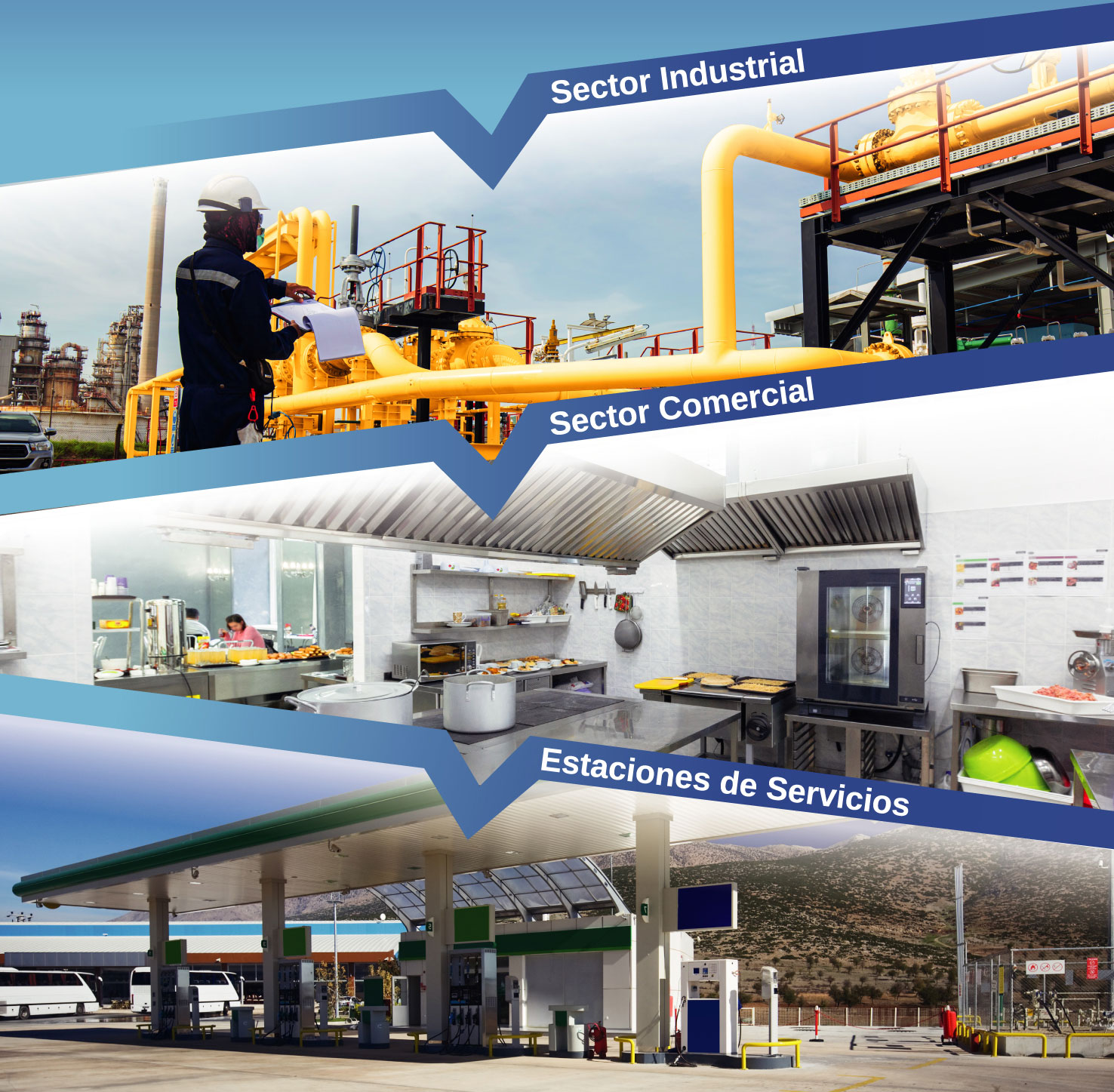 Construccion y mantenimiento de obras para GNL, GNV y GLP