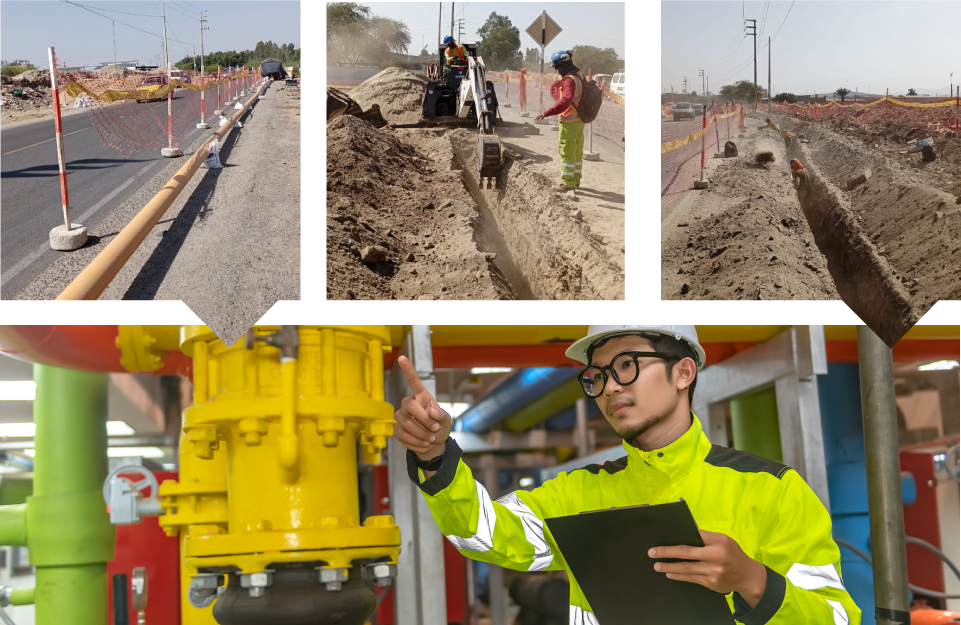 Construcción de redes para gas natural